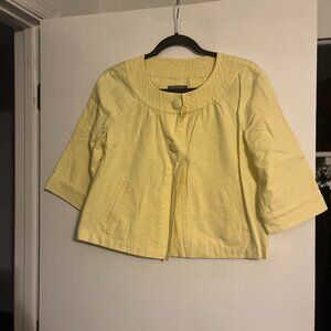 Ann Taylor Size S Yellow Two-Button Jacket - cute!!